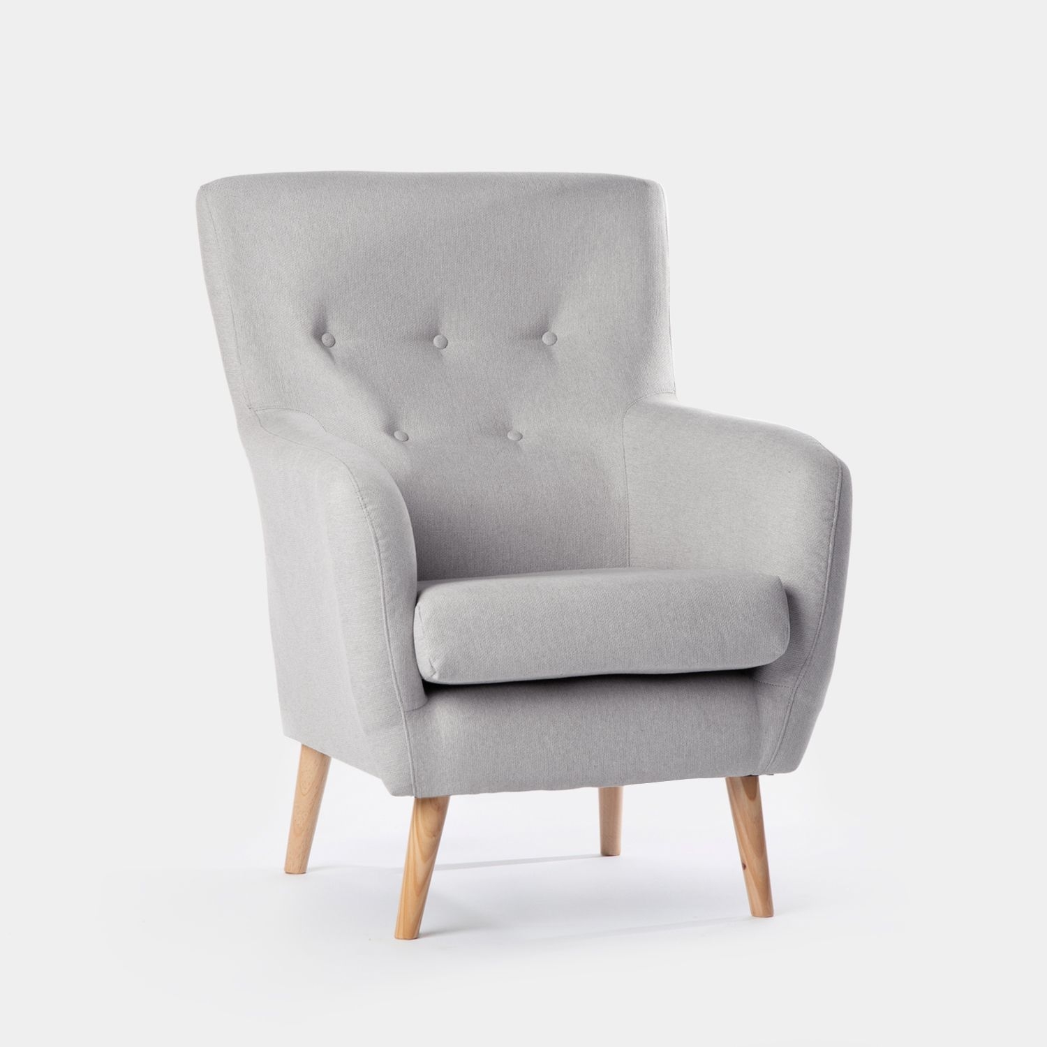 Butaca de lectura gris Astrid - Klast Home
