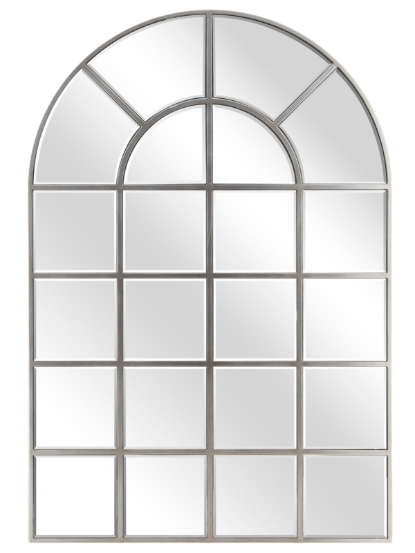 Cal Arch Window Pane Beveled Wall Mirror