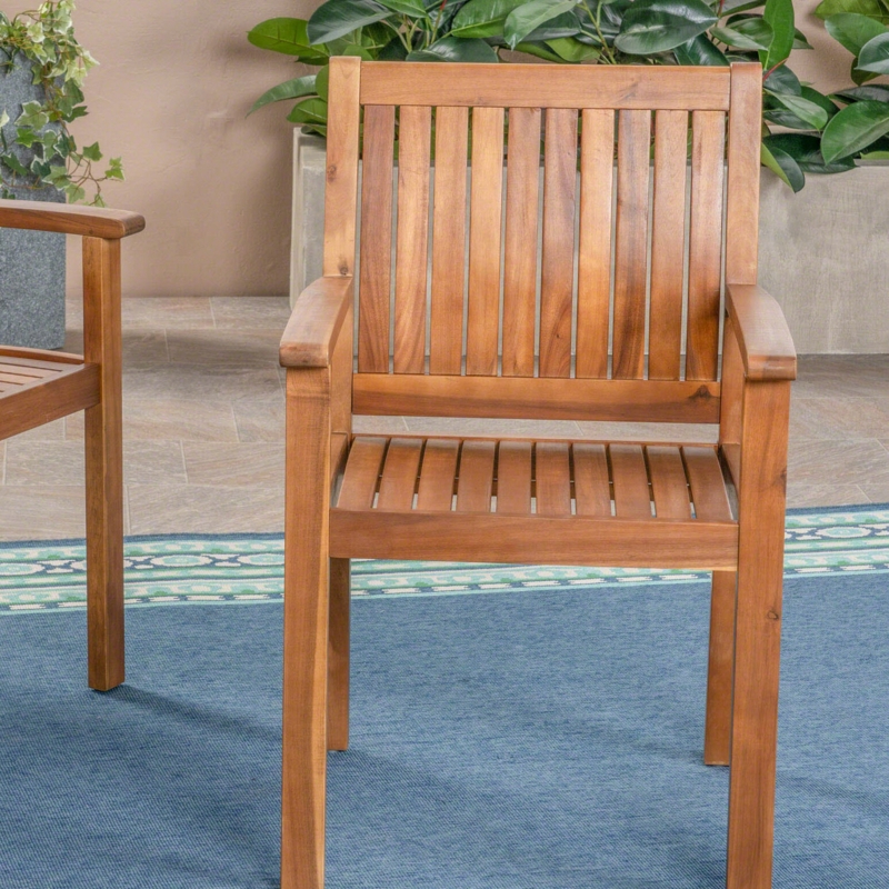 Callis Outdoor Patio Dining Chair (Set of 2)