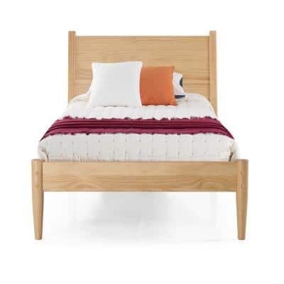Camaflexi Mid-Century Scandinavian Oak, Full Size, Panel Headboard, Platform Bed