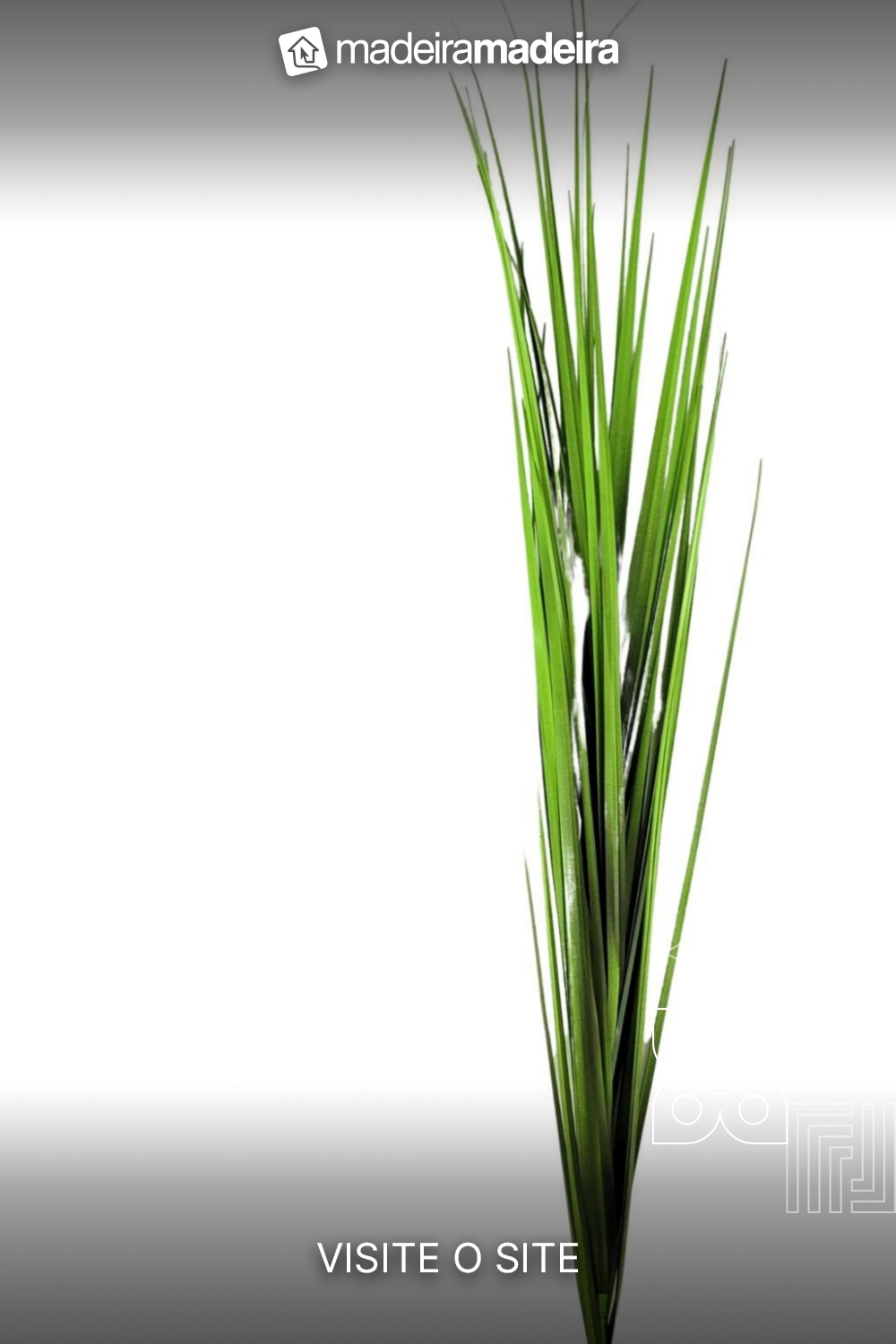 Capim Verde Folhagem 130x23cm Planta Artificial Permanente