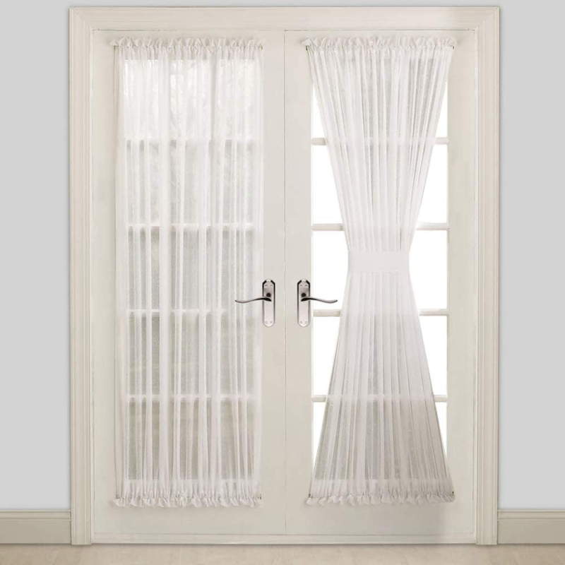 Cardwell Solid Color Sheer Rod Pocket Curtain Panels (Set of 2)
