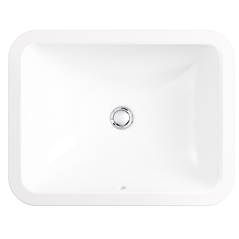 Caxton Kohler Rectangle 20-1/4" Undermount Bathroom Sink with Overflow