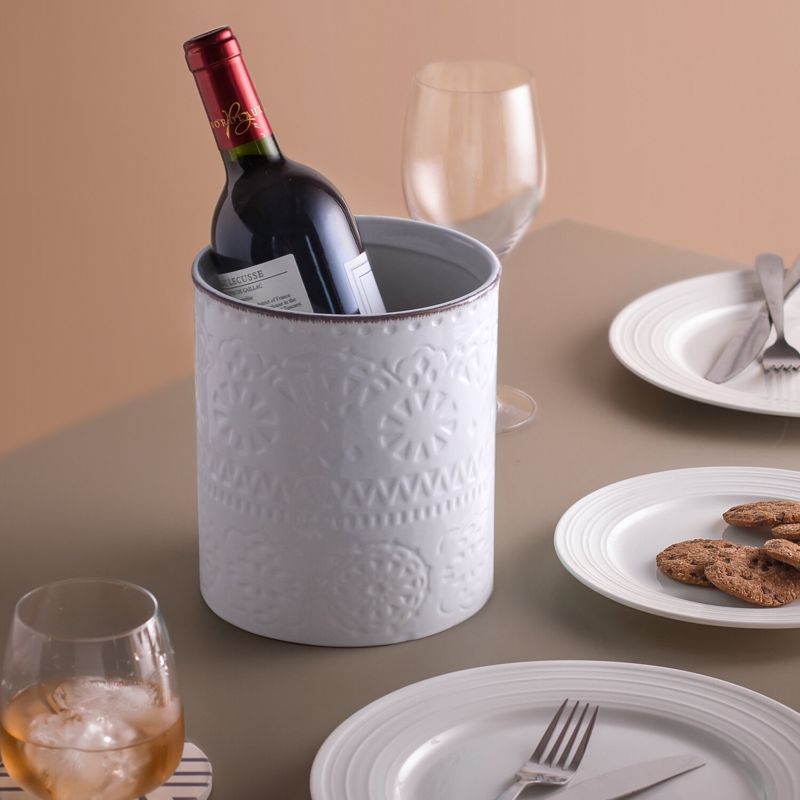 Ceramic / Porcelain Round Utensil Crock