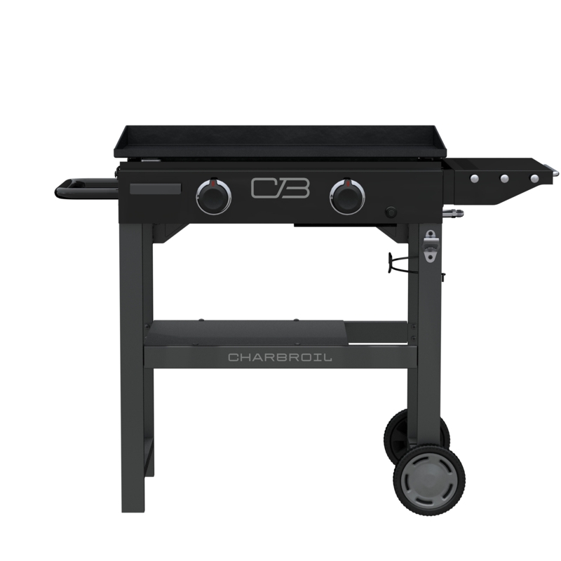 Charbroil Performance Series 28" 2-Burner Flat Top Gas Griddle Cart, Black