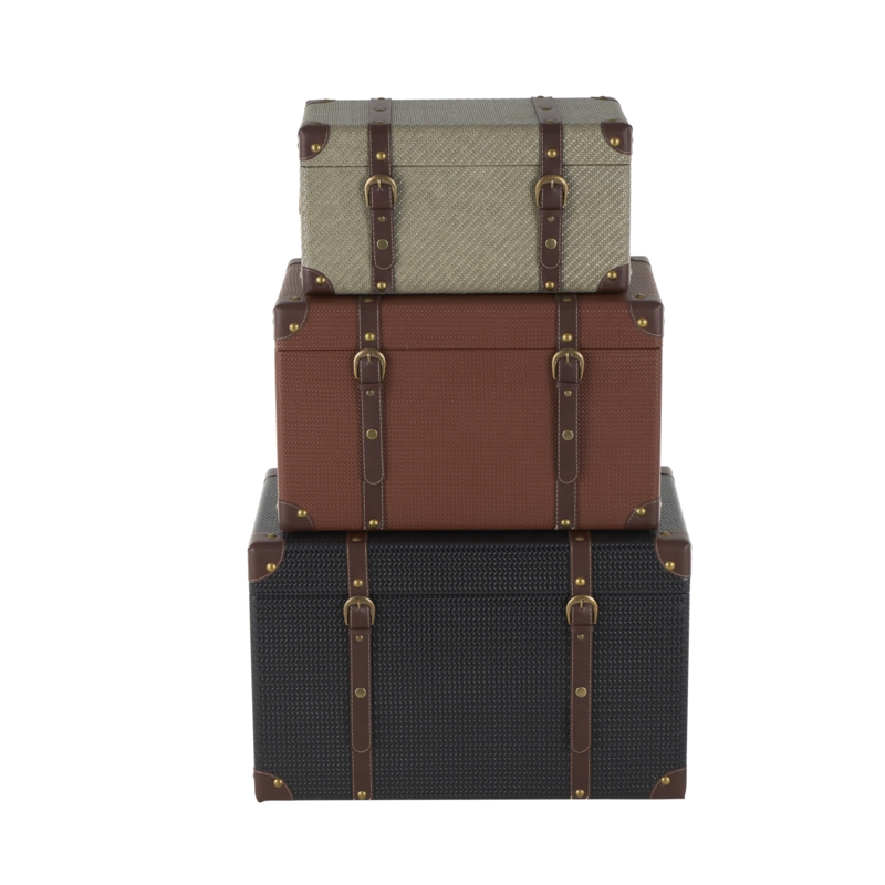 Charlostin 3 Piece Vintage Trunk