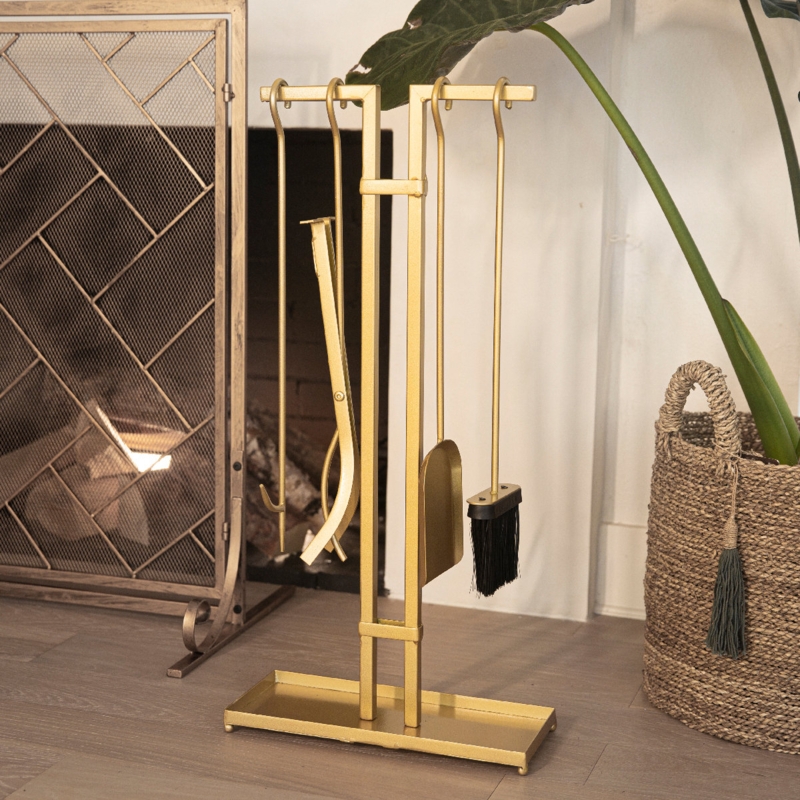 Chinemelum 5-Piece Iron Fireplace Tool Set