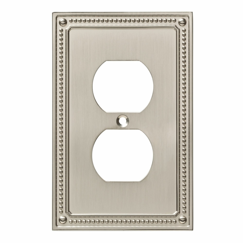 Classic Beaded 1-Gang Duplex Outlet Wall Plate