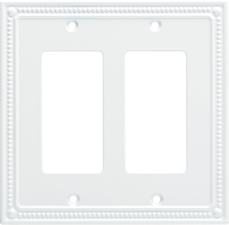 Classic Beaded 2-Gang Rocker Wall Plate