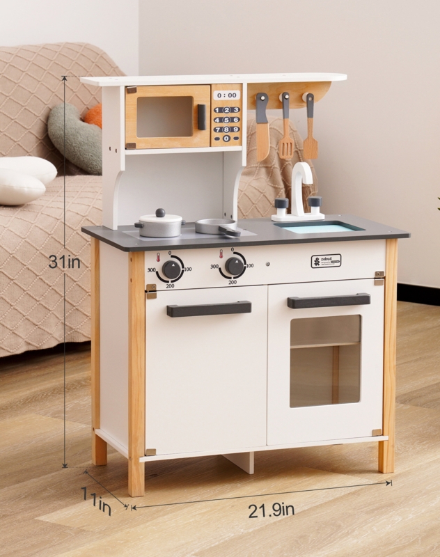 Classic European Style White Toy Kitchen Set