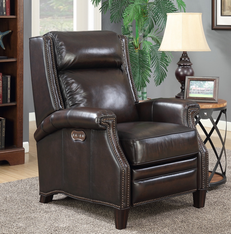 Clendon 34.5" Wide Leather Power Wing Chair Recliner