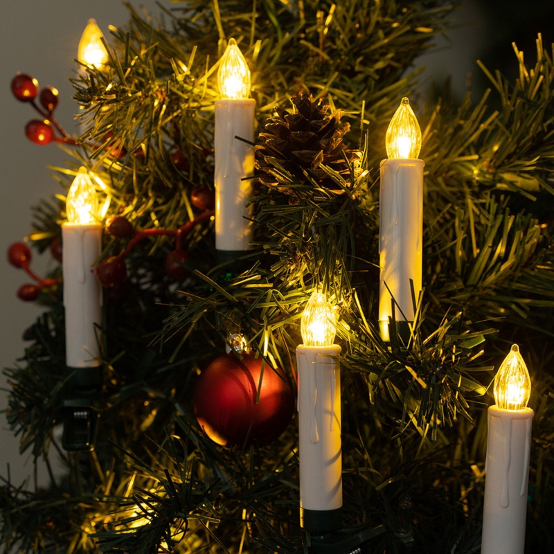 Clip-on Led Flickering Mini Drip Candle W/ Remote Control