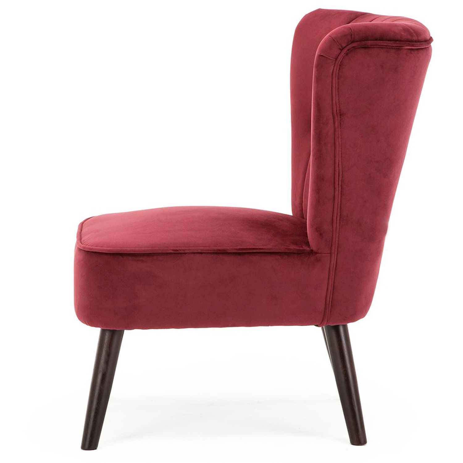 Cocktail Velvet Chair - Wine Red