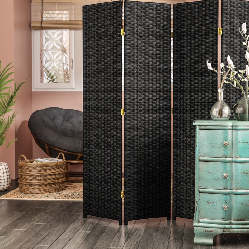 Collier 8-Panel Woven Fiber Folding Room Divider