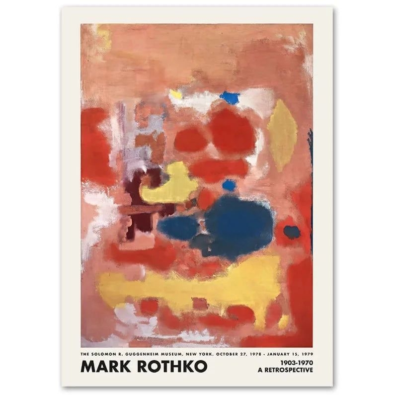 Color Block Mark Rothko Exhibition Museum Poster Print Wall Art - I / 40X50cm No Framed