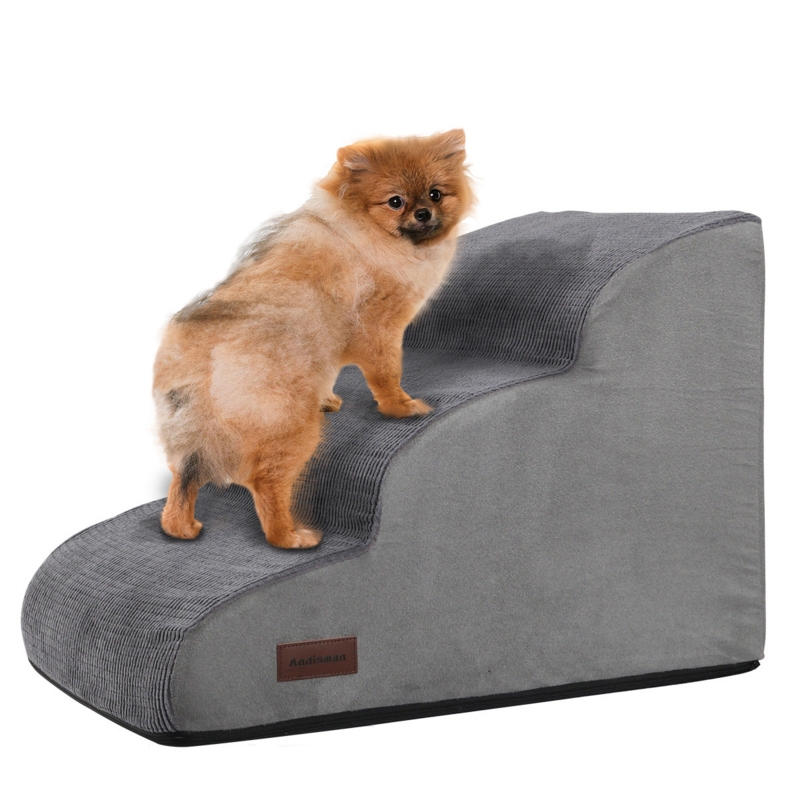 Comfort Foam 3 Step Pet Stair,dog Stairs For Small Dogs