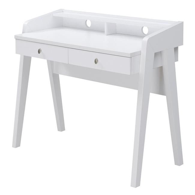 Convenience Concepts 125812W 42 x 18 x 34.75 in. Newport Deluxe 2 Drawer Desk, White