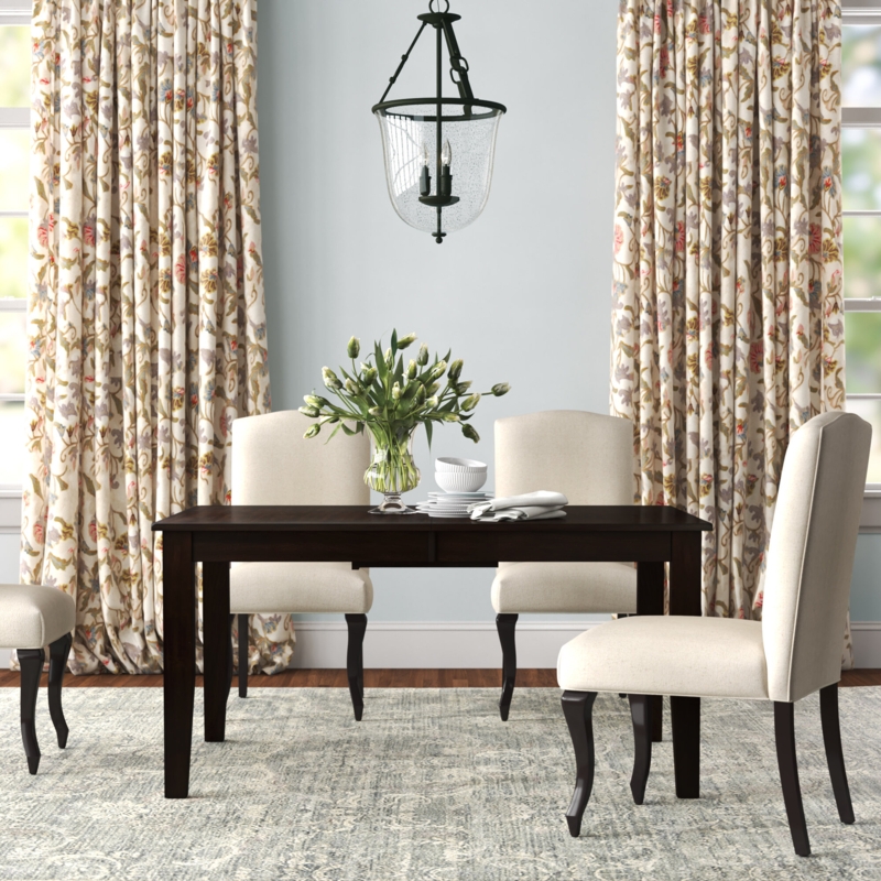 Coomer Extendable Solid Wood Base Dining Table