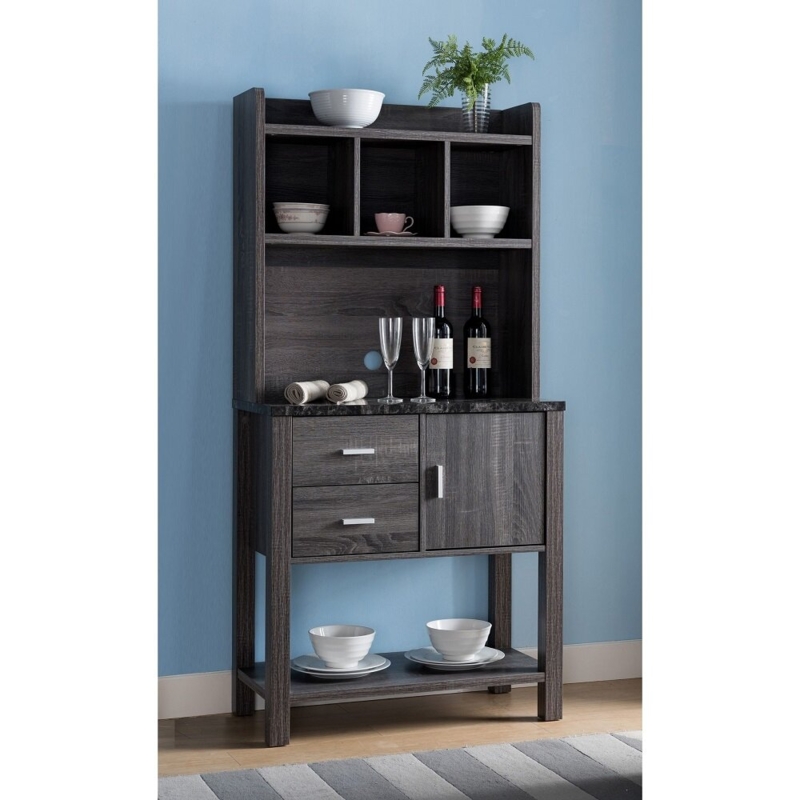 Corey-James 31.25'' Wood Standard Baker's Rack with Microwave Compatibility