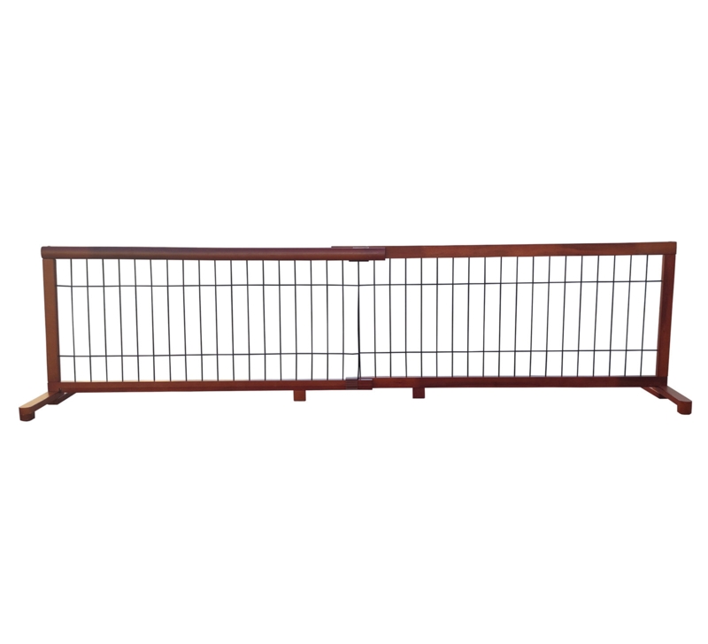 Corneliea Wood Adjustable Free Standing Pet Gate With Door