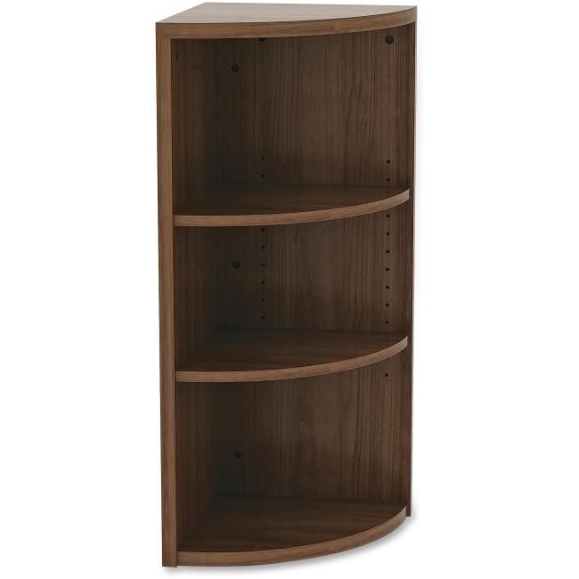 Corner Bookcase, Walnut