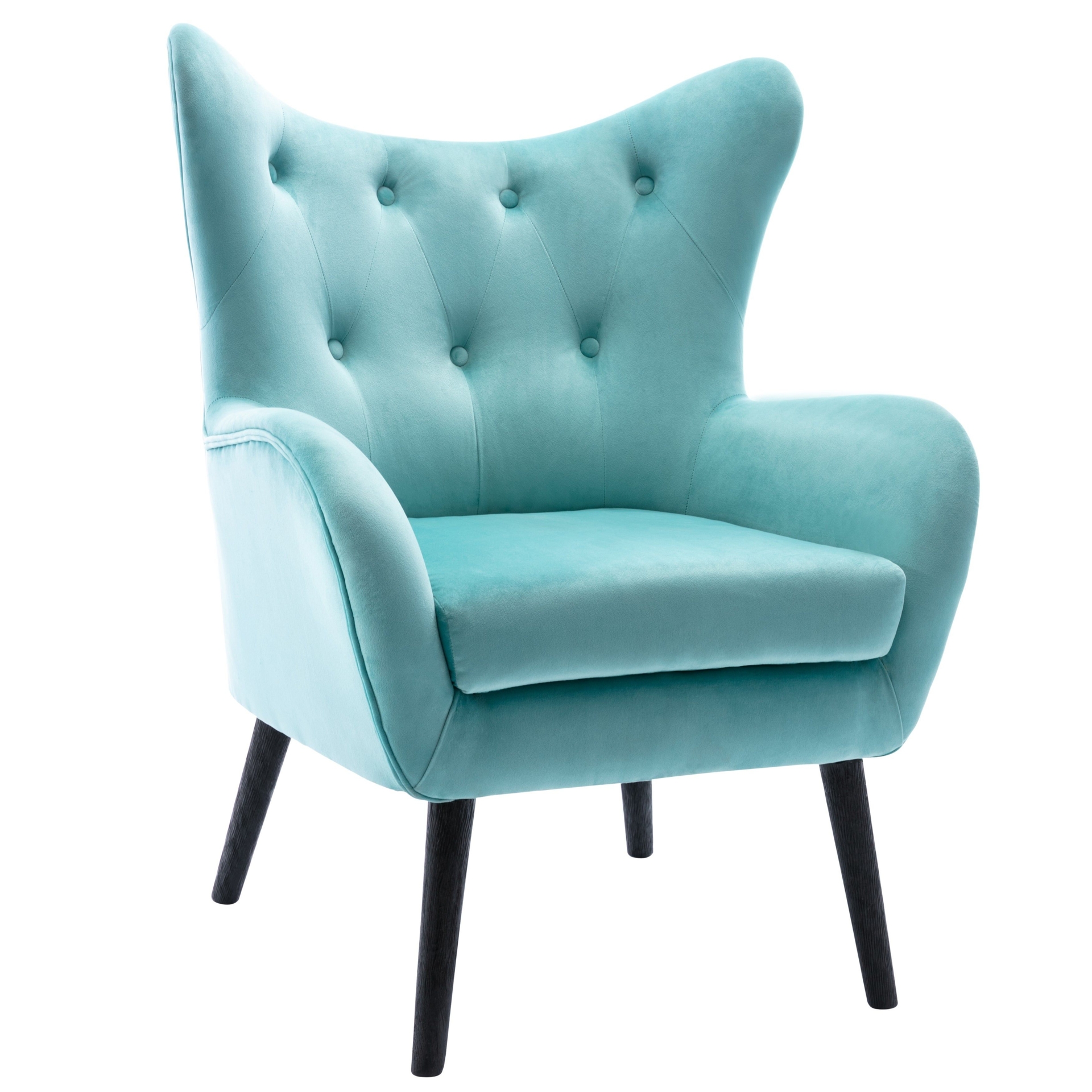 Corvus Cumbria Wingback Mid-century Velvet Arm Chair