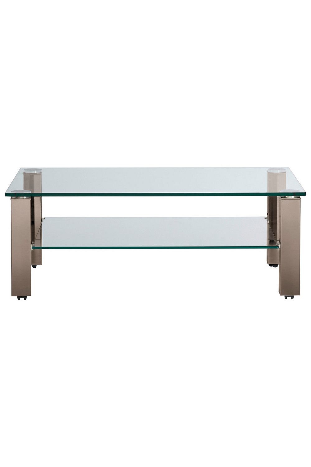 Couchtisch , Grau, Beige , Metall, Glas , rechteckig , eckig , 70x42.5x110 cm , Wohnzimmer, Wohnzimmertische, Couchtische, Glas-Couchtische