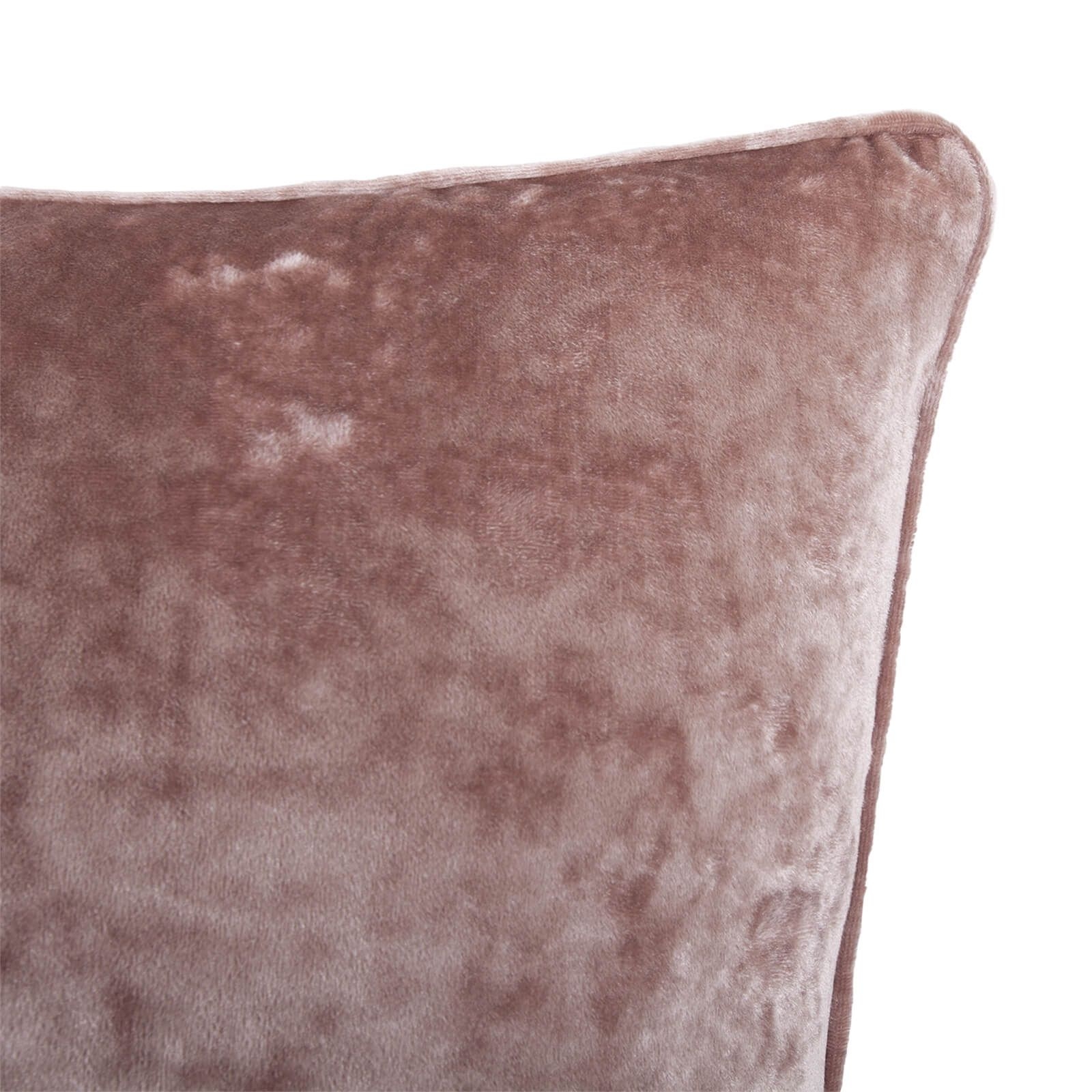 Crushed Velvet Cushion - Blush - 58x58cm Pink