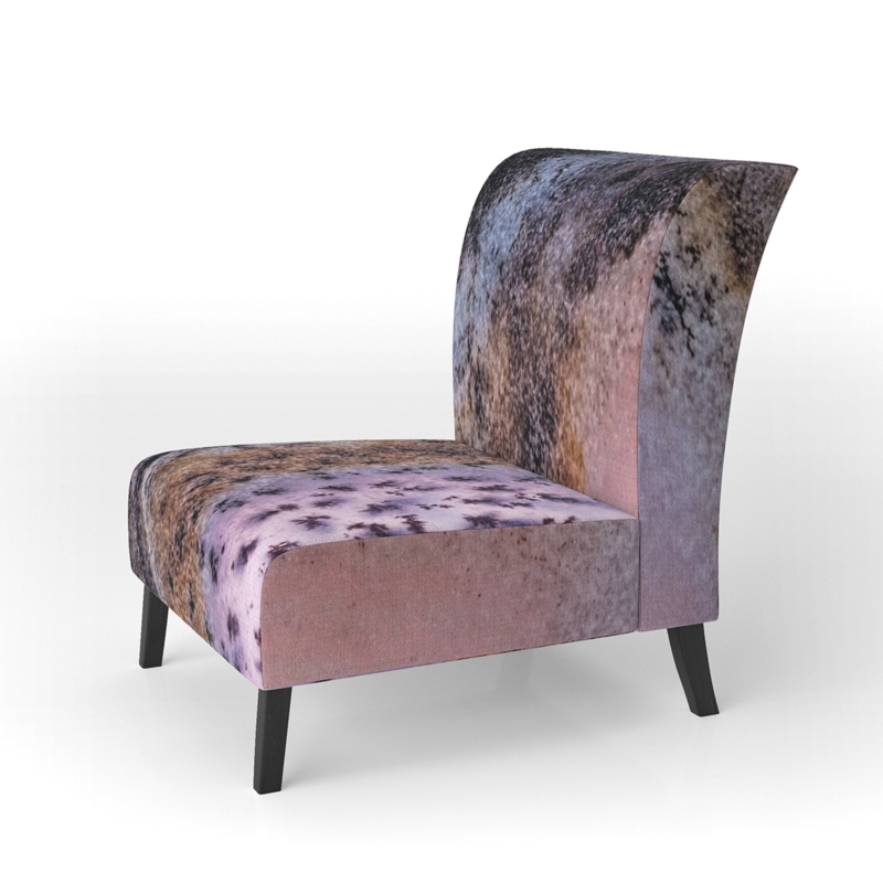 Crystal Dendrite Macro - Tranditional Upholstered Slipper Chair