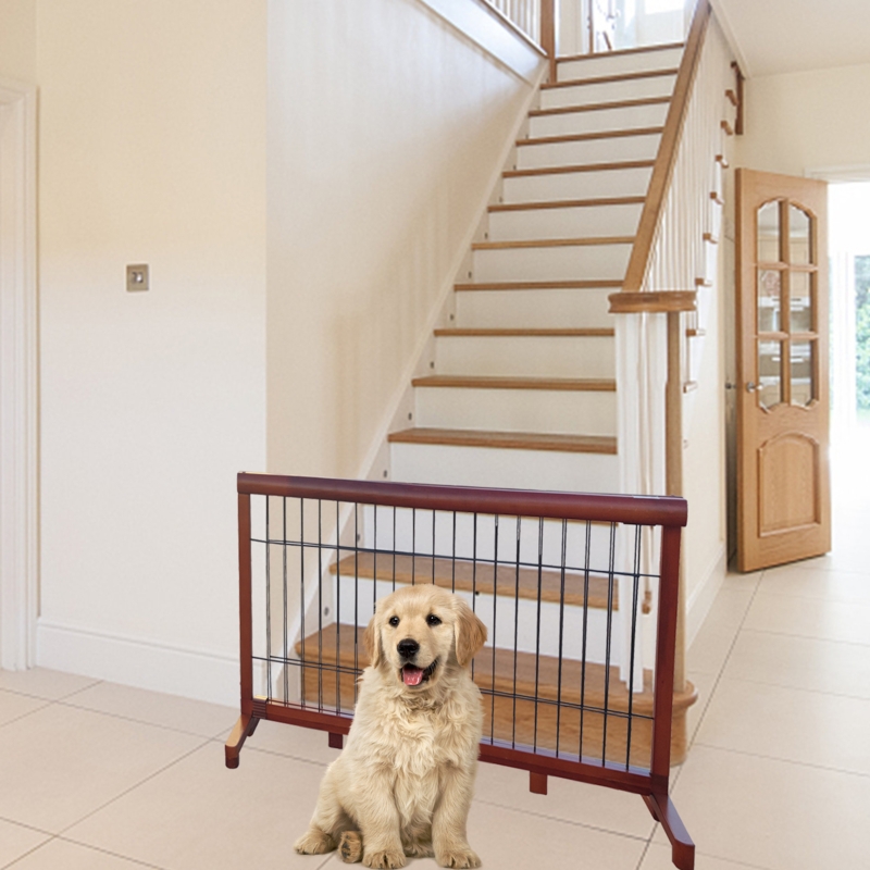 Cyaire Wood Free Standing Pet Gate