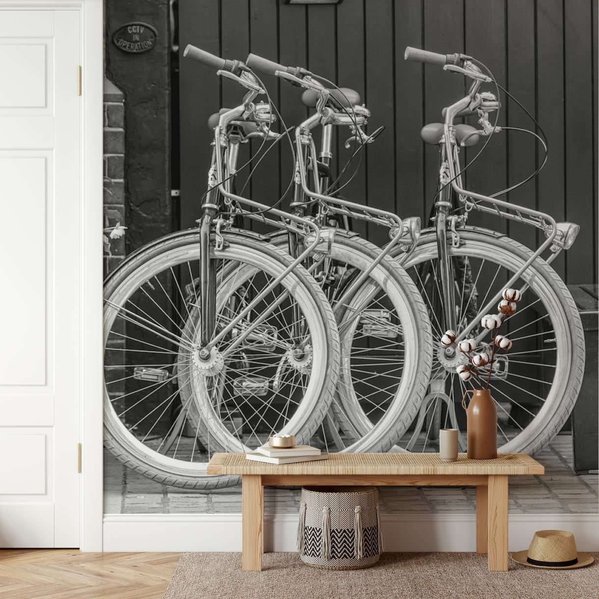 Cycles parked outside wallpaper - Happywall