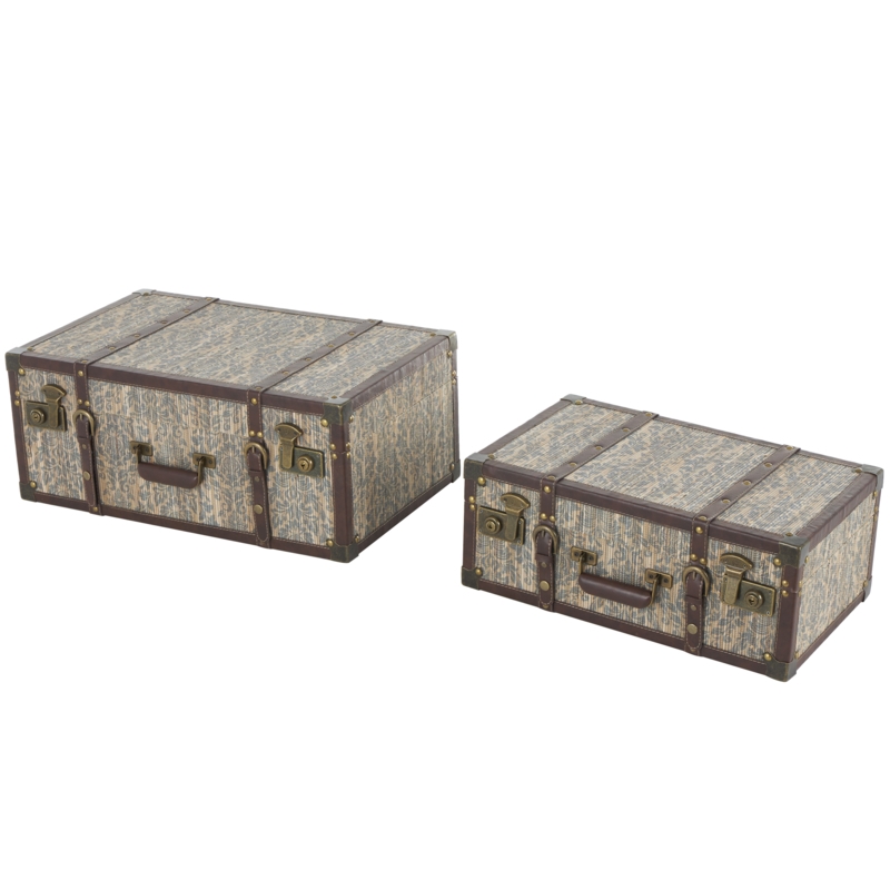 Delos 2 Piece MDF Vintage Trunk