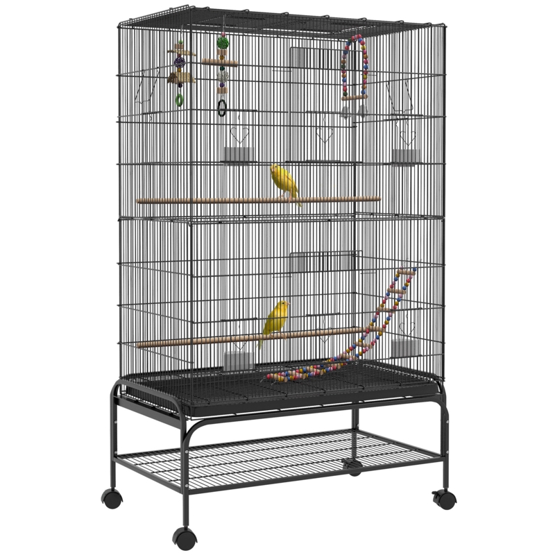 Demid 63'' Steel Flight Cage with Wheels