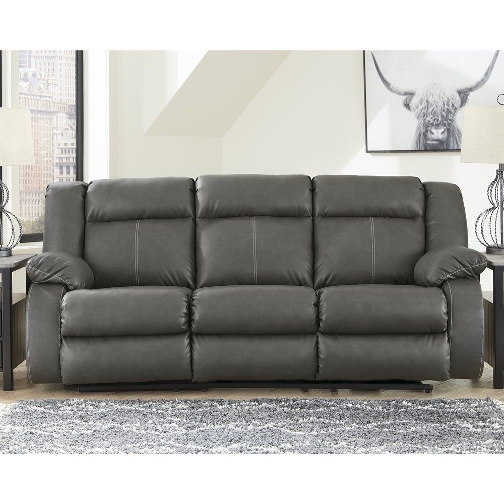 Denoron Recliner Power Sofa (Gray - 87"W x 43"D x 40"H), Signature Design by Ashley