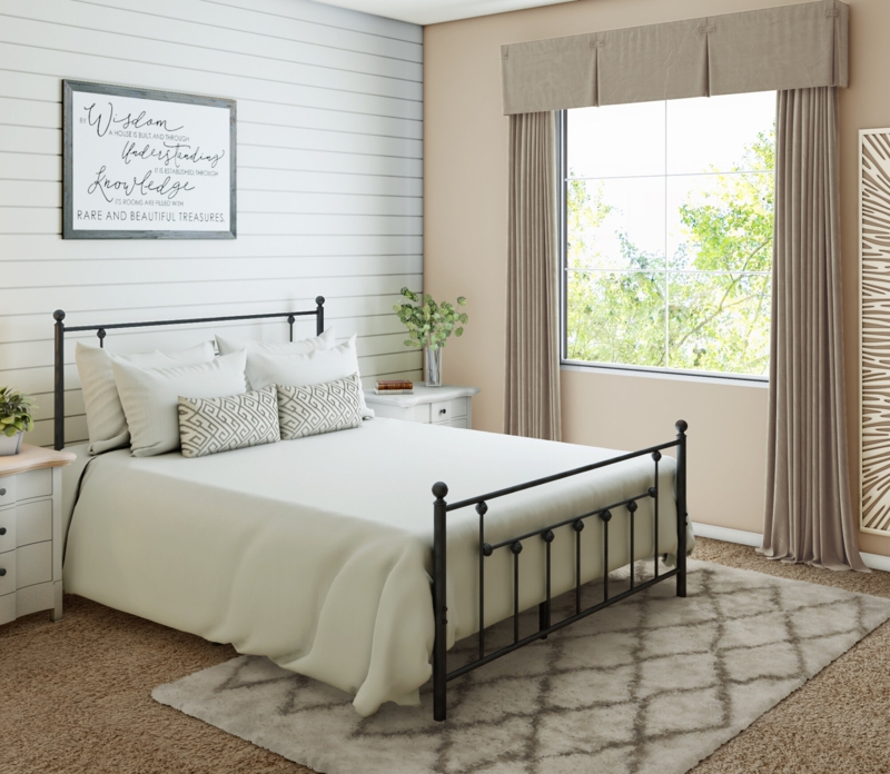 Deosha Metal Open-Frame Bed