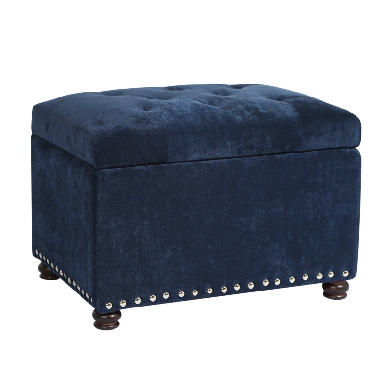 Devault 24" Wide Velvet Tufted Rectangle Storage Ottoman