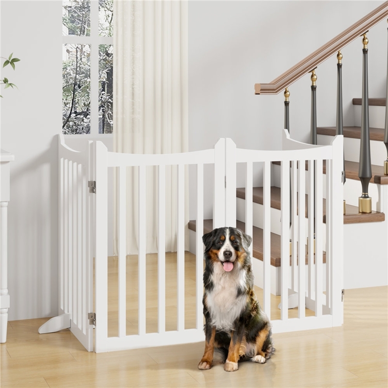 Domineca Wood Free Standing Pet Gate