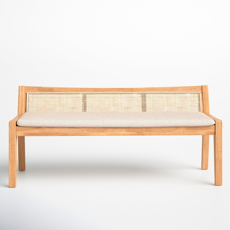 Donner Cane Back Cushioned Bench