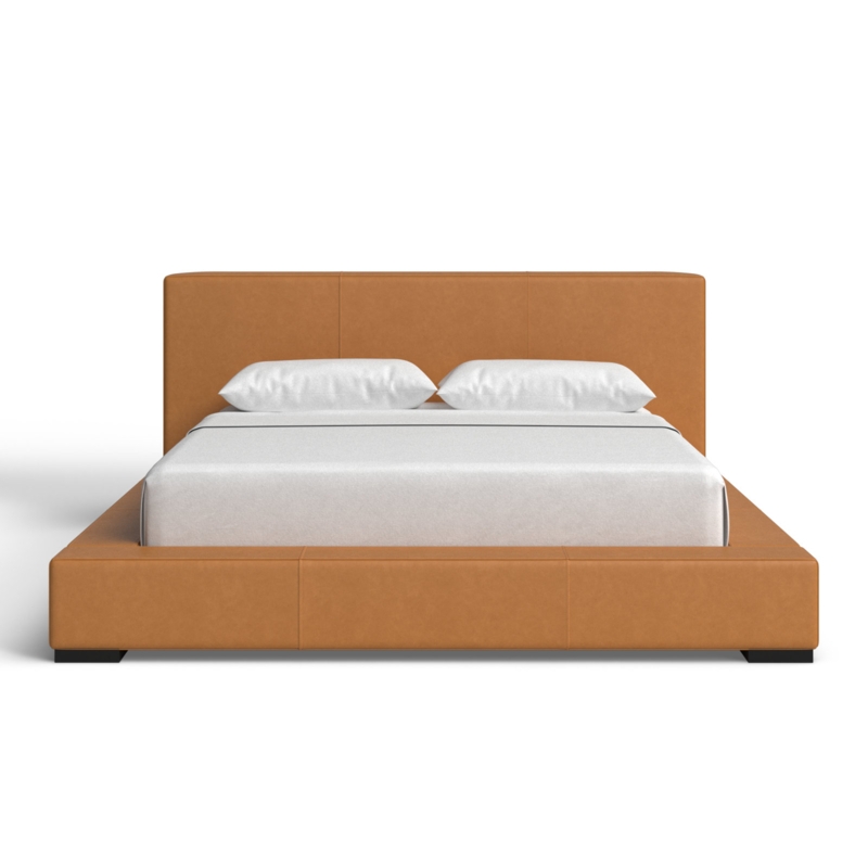 Dorine Leather Platform Bed