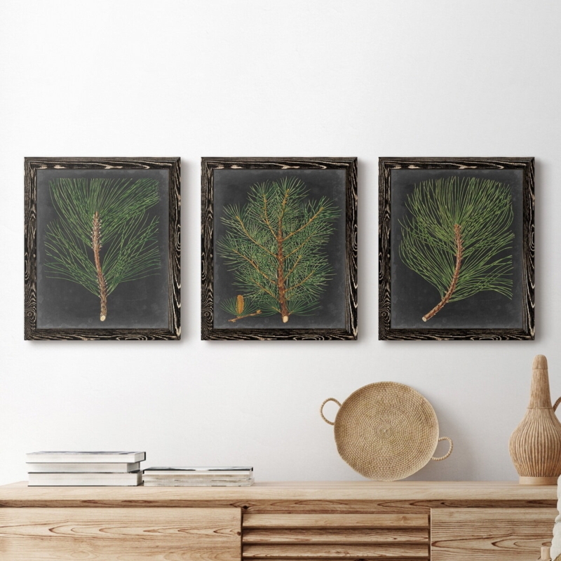 Dramatic Pine I - 3 Piece Picture Frame Painting Set on Canvas