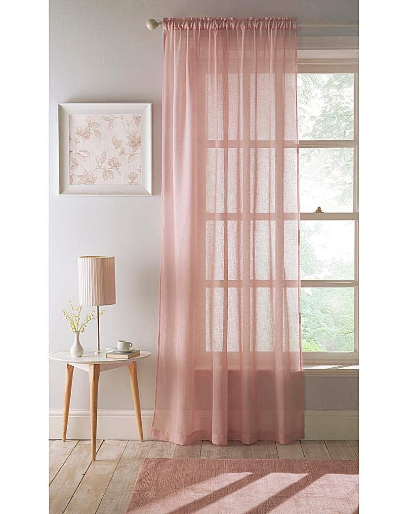 Eden Recycled Voile Slot Top Blush - Voiles & Lace