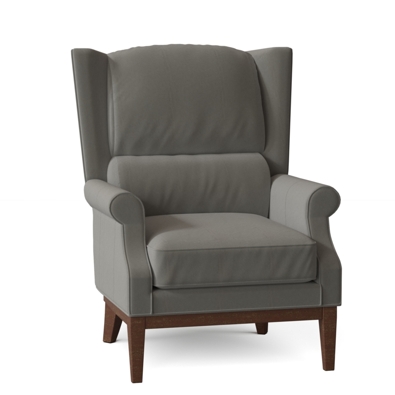 Edgeworth Leather Wingback Chair