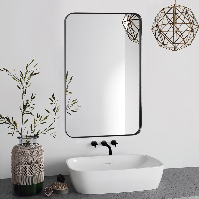 Eitzen Rectangle Metal Wall Mirror