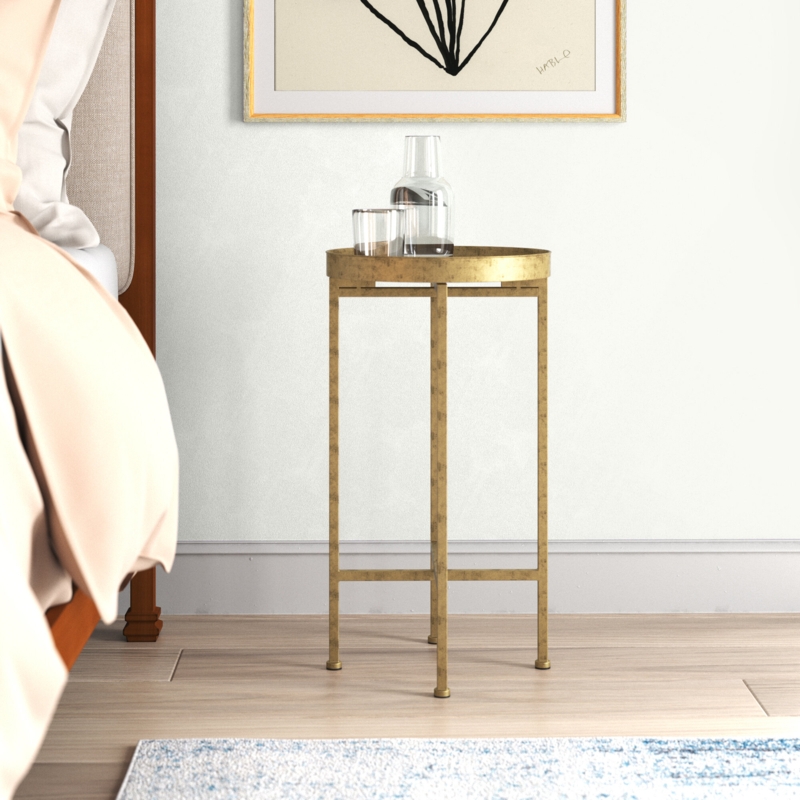 Ekta Tray Top Cross Legs End Table