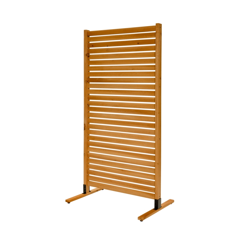 Enclo 6.1 ft H x 3 ft W Tiaga Freestanding or Surface Mounted Slatted Wood Privacy Screen (1 Panel)