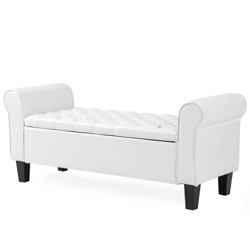 Escarleth Faux Leather Upholstered Storage Bench
