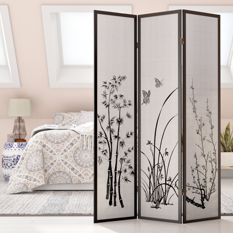 Evaline 70.5'' H Solid Wood Accent Room Divider