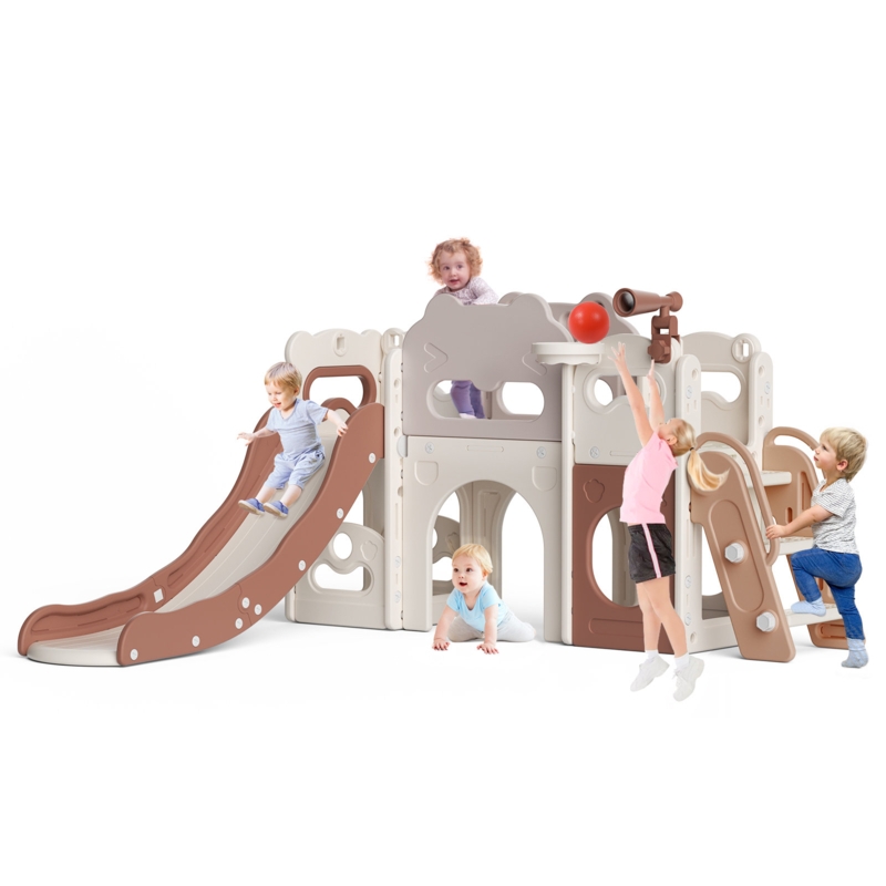 Feanch 74.8'' W Plastic Freestanding Slide
