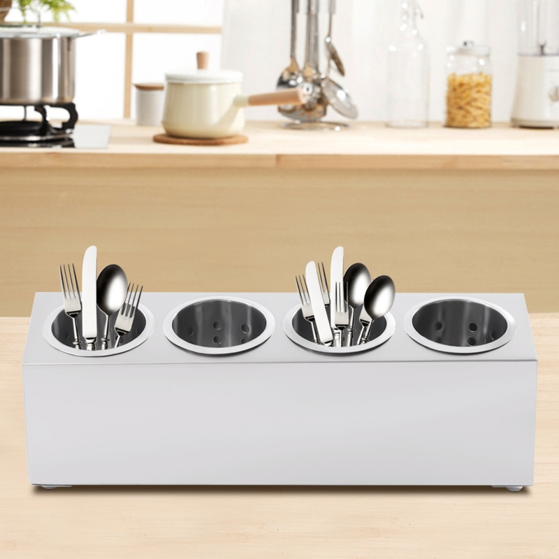 Flatware Organizer Kitchen Cutlery Storage Removable 4 Tray Utensil Holder