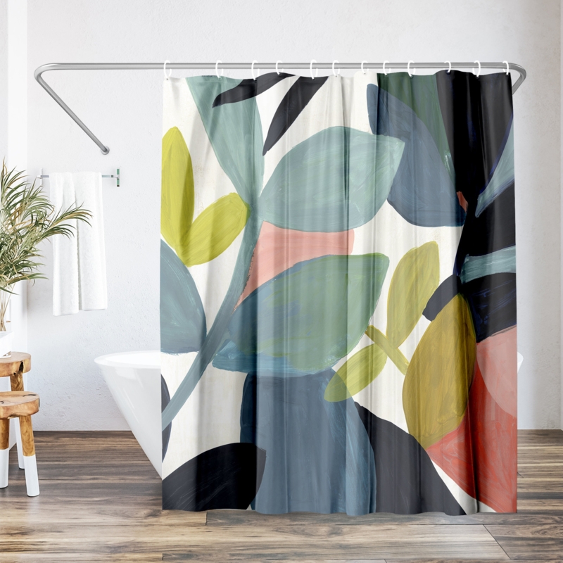 Floral Shower Curtain Embodiment by PI Creative Art